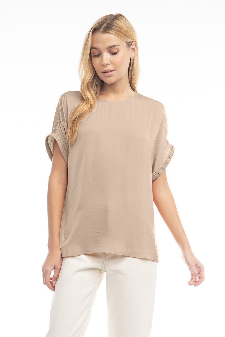 Taupe short Dolan sleeve top
