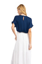Load image into Gallery viewer, Navy short dolman sleeve top

