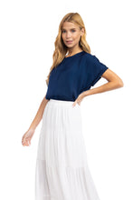 Load image into Gallery viewer, Navy short dolman sleeve top
