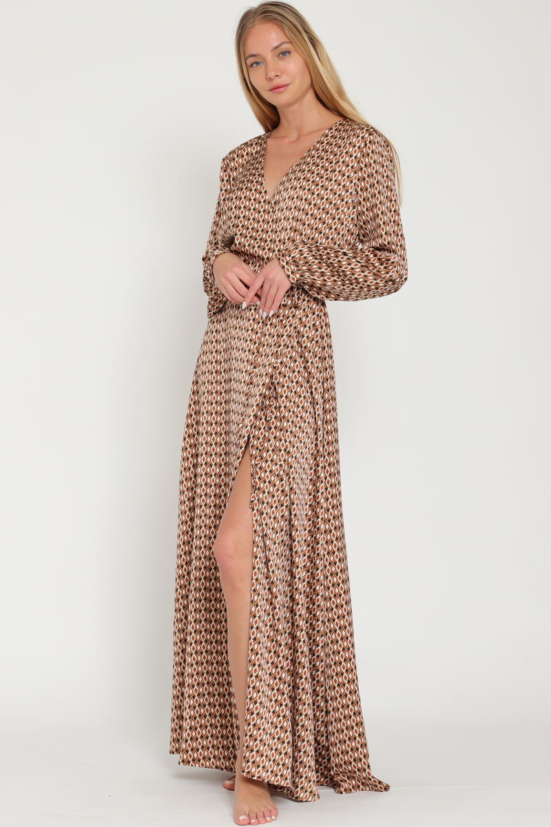 Brown cream black maxi dress Avec Moi Decor Brown cream black maxi dress Avec Moi Decor