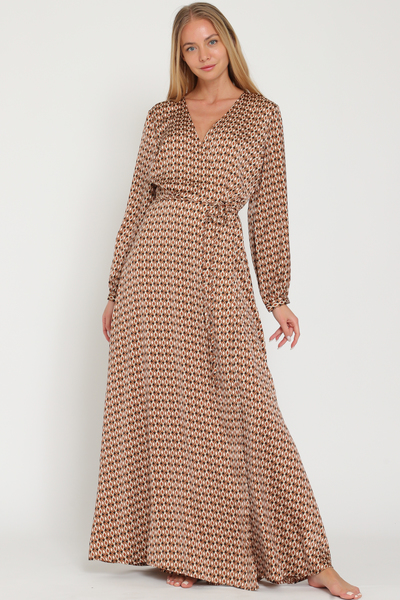 Brown cream black maxi dress Avec Moi Decor Brown cream black maxi dress Avec Moi Decor