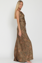 Load image into Gallery viewer, Bronze olive slip maxi dress
