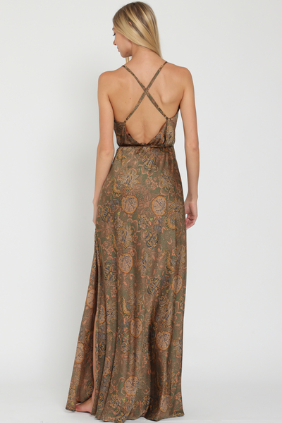 Bronze olive slip maxi dress Avec Moi Decor Bronze olive slip maxi dress Avec Moi Decor