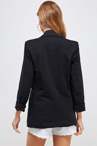 Black shimmer  blazer 3/4 sleeves