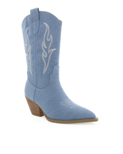 Load image into Gallery viewer, Asha blue denim boot
