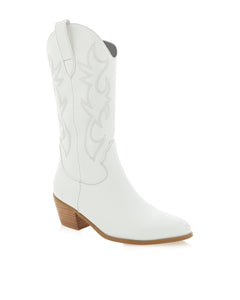 Dixie white short cowboy boot