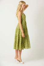 Load image into Gallery viewer, Tea green medallion print midi dress
